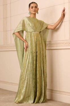 Tarun Tahiliani Sage Green Crystal Embellished Jumpsuit