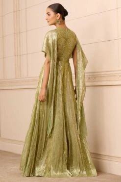 Tarun Tahiliani Sage Green Crystal Embellished Jumpsuit 9 Tarun Tahiliani Sage Green Crystal Embellished Jumpsuit -Deals Haute Togs Store 31323tt12 4