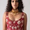 Aseem Kapoor Red Floral Embroidered Blouse 2 Aseem Kapoor Red Floral Embroidered Blouse -Deals Haute Togs Store 314922 1