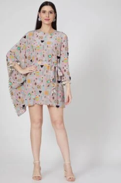 PS Pret By Payal Singhal Lavender Embroidered Kaftan Style Dress