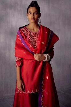 Amisha Kothari Red Zardosi Embellished Sharara Set -Deals Haute Togs Store 3723ak12 4