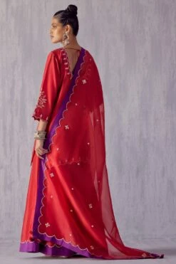 Amisha Kothari Red Zardosi Embellished Sharara Set -Deals Haute Togs Store 3723ak12 5