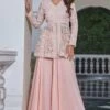 Devika Bhayana Pink Embroidered Peplum & Sharara -Deals Haute Togs Store 388633 1