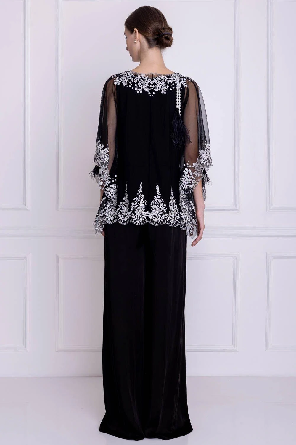 Dilnaz Black Draped Kaftan Jumsuit 5 Dilnaz Black Draped Kaftan Jumsuit - Image 3