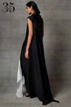 Amit Aggarwal Black & White Metallic Dress -Deals Haute Togs Store 410am13 7