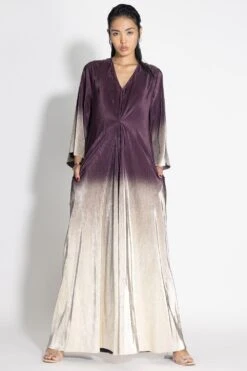 431-88 By Shweta Kapur Plum To Gold Midnight Jumpsuit