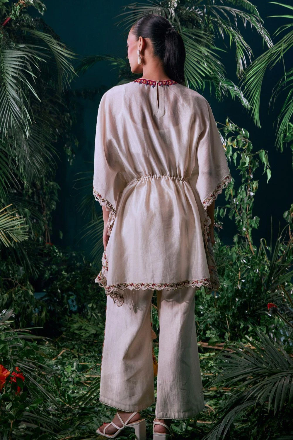 Chandrima Ivory Placement Applique Pants 5 Chandrima Ivory Placement Applique Pants - Image 3