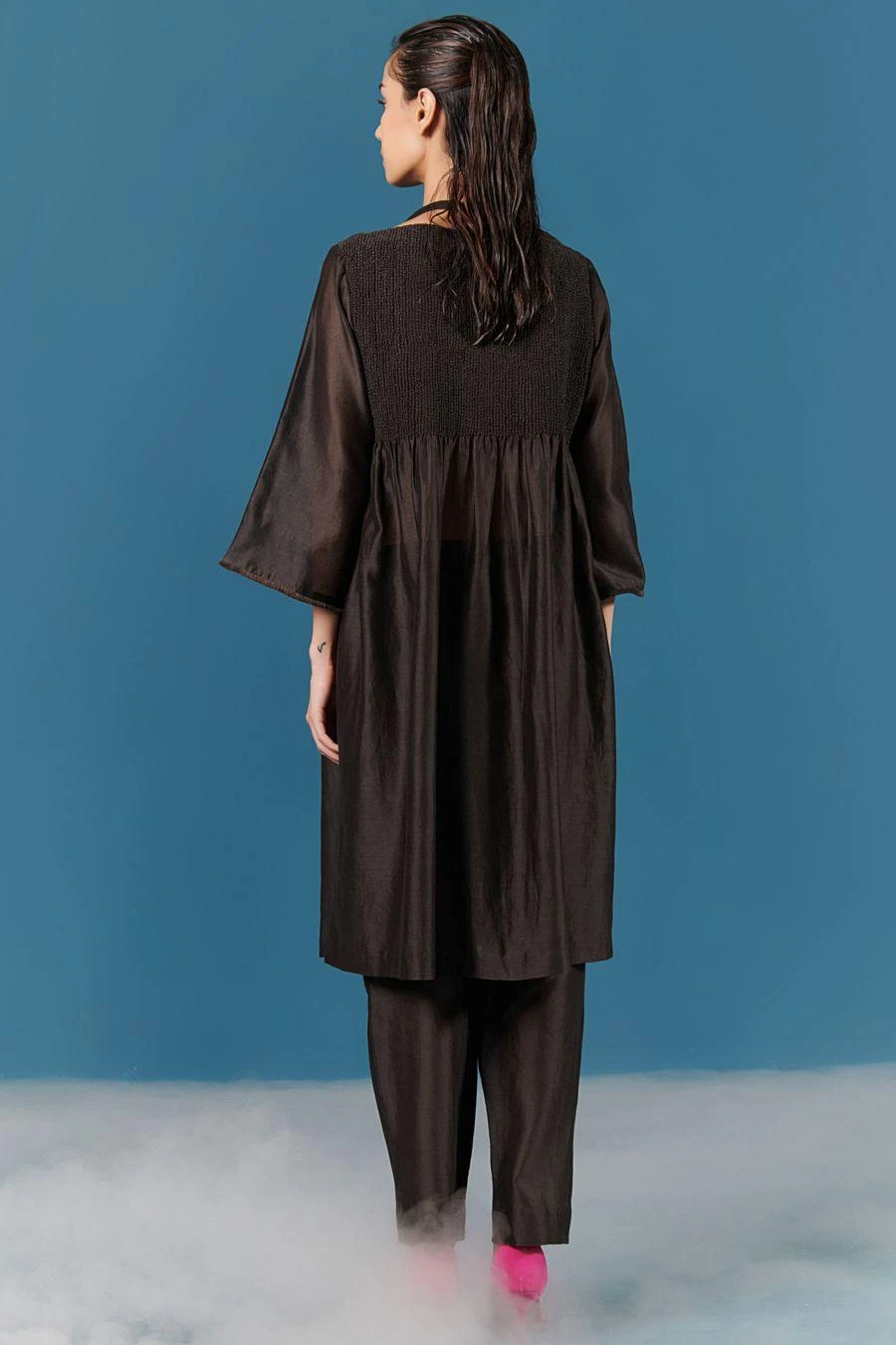 ILK Coffee Bean Chanderi Pants 4 ILK Coffee Bean Chanderi Pants - Image 2