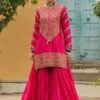 Niti Bothra Magenta Pink Bird Embroidered Sharara Set -Deals Haute Togs Store 41223nb38 1