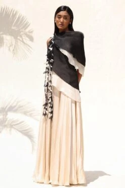 Richa Khemka Ivory & Black Gown With Ombre Ruffles 9 Richa Khemka Ivory & Black Gown With Ombre Ruffles -Deals Haute Togs Store 428873 2