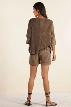 Urbania Hazelnut Silk Shorts -Deals Haute Togs Store 4823ua18 4 1