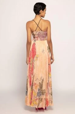 Saaksha & Kinni Peach Periwinkle Bandhani Printed Dress 7 Saaksha & Kinni Peach Periwinkle Bandhani Printed Dress -Deals Haute Togs Store 4923sk39 3