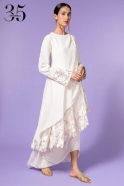 Aikeyah White Embroidered Layered Dress -Deals Haute Togs Store 511ak06 3