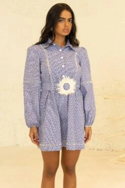 APZ Blue Chilli Shirt Dress