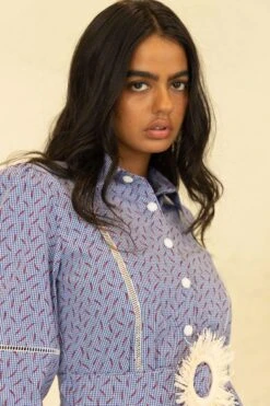 APZ Blue Chilli Shirt Dress -Deals Haute Togs Store 54apz19 5