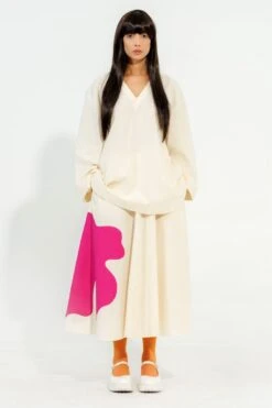 Stoique Pink Hibiscus Skirt