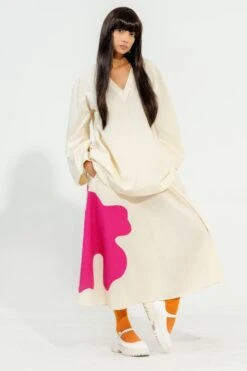 Stoique Pink Hibiscus Skirt -Deals Haute Togs Store 5523sa14 5