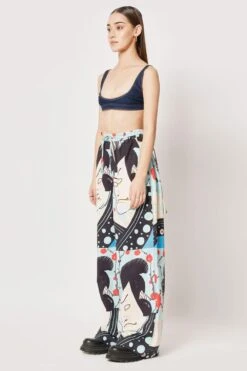 Two Point Two Green Abstract Printed Pants -Deals Haute Togs Store 5623ce13 2