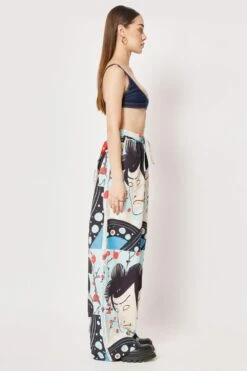 Two Point Two Green Abstract Printed Pants -Deals Haute Togs Store 5623ce13 4