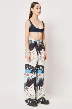 Two Point Two Green Abstract Printed Pants -Deals Haute Togs Store 5623ce13 5