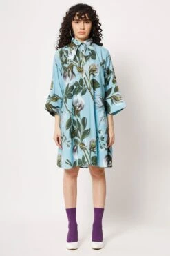 Two Point Two Blue Mamaro Kaftan Dress