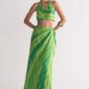 Ikai Lime Green Diagonal-dyed Wrap Skirt -Deals Haute Togs Store 5823iai5 1