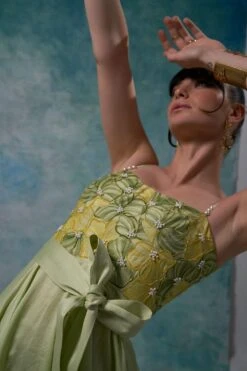 Sakshi Khetterpal Garden Inspired Chanderi Corset Dress -Deals Haute Togs Store 6124sk39 3