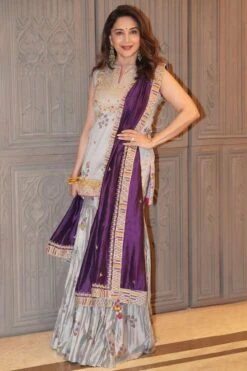 Punit Balana Grey Embroidered Gharara Set -Deals Haute Togs Store 711pb2 2