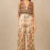 Tarun Tahiliani Multi-Hued Floral Digital Print Jumpsuit Set -Deals Haute Togs Store 71223tt21 1