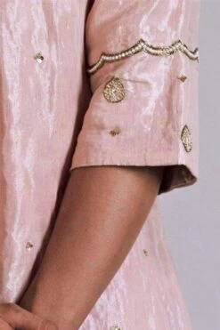 Shorshe Ash Pink Hand Embellished Gharara Set -Deals Haute Togs Store 7323sho15 5
