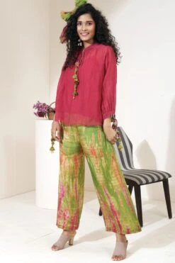 CAPISVIRLEO Tie & Dye Green Pants