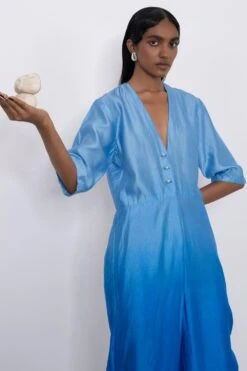 Corpora Studio Blue Ombre Boxy Jumpsuit -Deals Haute Togs Store 75cs14 2