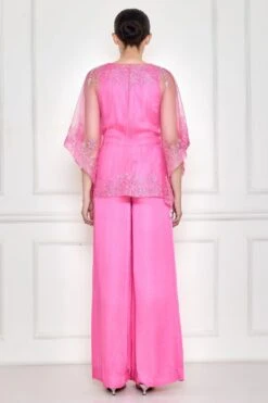 Dilnaz Dopamine Pink Thread Embellished Kaftan & Jumpsuit -Deals Haute Togs Store 7723diz55 4