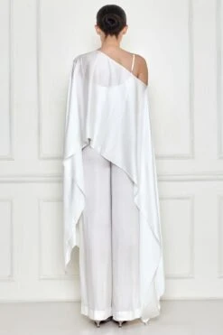 Dilnaz Frost White Layered Jumpsuit -Deals Haute Togs Store 7723diz62 3