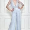 Dilnaz Ice Grey Sequinned Kaftan & Jumpsuit -Deals Haute Togs Store 7723diz63 1