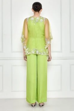 Dilnaz Citrus Green Mirror Embellished Kaftan & Jumpsuit -Deals Haute Togs Store 7723diz67 3
