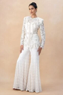 Ritika Mirchandani Ivory Floral Embellished Sharara Set -Deals Haute Togs Store 7923rm6 3