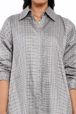 SNOB Printed Grey Shirt Dress -Deals Haute Togs Store 811snobw15 5