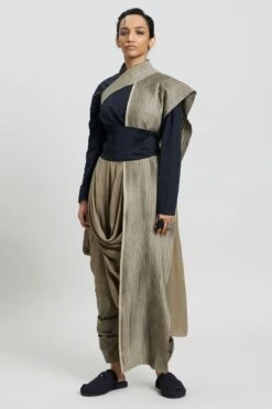 Antar-Agni Mud Green Draped Pants