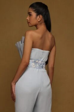 Shriya Som Blue Textured Jumpsuit -Deals Haute Togs Store 8523ss13 3