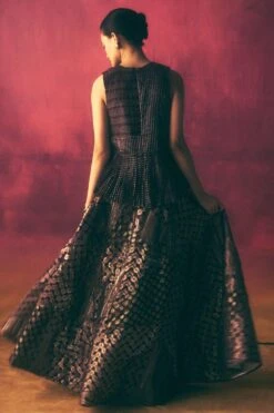 Urvashi Kaur Wine Micro Pleated Peplum Top -Deals Haute Togs Store 8823uk4 5