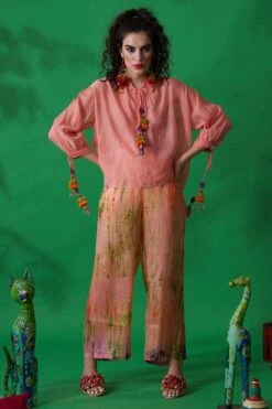 CAPISVIRLEO Peach Boho Crop Top