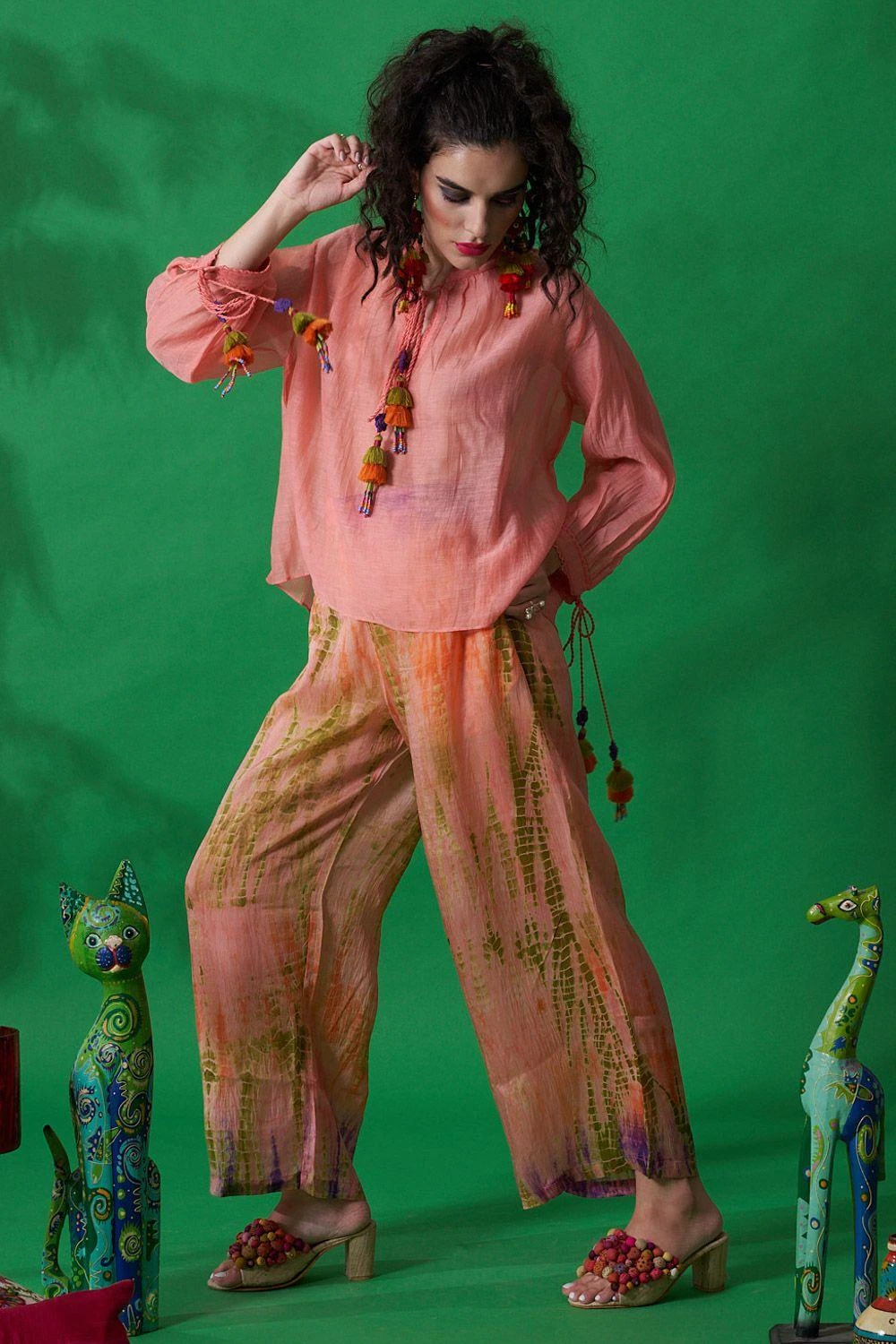 CAPISVIRLEO Peach Boho Crop Top 4 CAPISVIRLEO Peach Boho Crop Top - Image 2