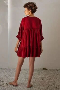 Khara Kapas Crimson Love Dress 9 Khara Kapas Crimson Love Dress -Deals Haute Togs Store 91023kk4 4