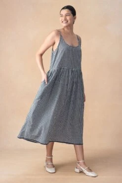Injiri Black & White Checkered Slip Dress -Deals Haute Togs Store 91123iri4 3