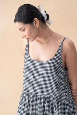 Injiri Black & White Checkered Slip Dress -Deals Haute Togs Store 91123iri4 4