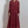 Merlot Embroidered Chanderi Dress With Slip -Deals Haute Togs Store 911inte16 1