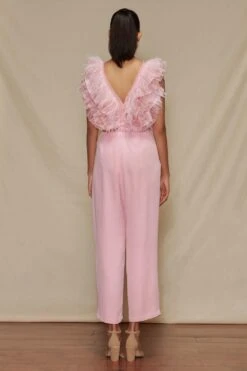 Shriya Som Feather Pre-pleated Jumpsuit With Belt -Deals Haute Togs Store 912ss24 4