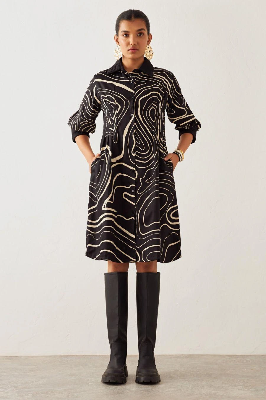 SNOB Black Topo Print Lisa Dress 3 SNOB Black Topo Print Lisa Dress