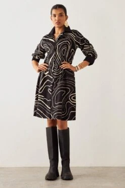 SNOB Black Topo Print Lisa Dress 10 SNOB Black Topo Print Lisa Dress -Deals Haute Togs Store 91sn14 4
